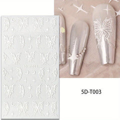 5D Butterfly Nail Art Stickers Decals Self Adhesive Nail Accessories