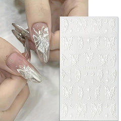 5D Butterfly Nail Art Stickers Decals Self Adhesive Nail Accessories