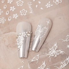 5D Butterfly Nail Art Stickers Decals Self Adhesive Nail Accessories