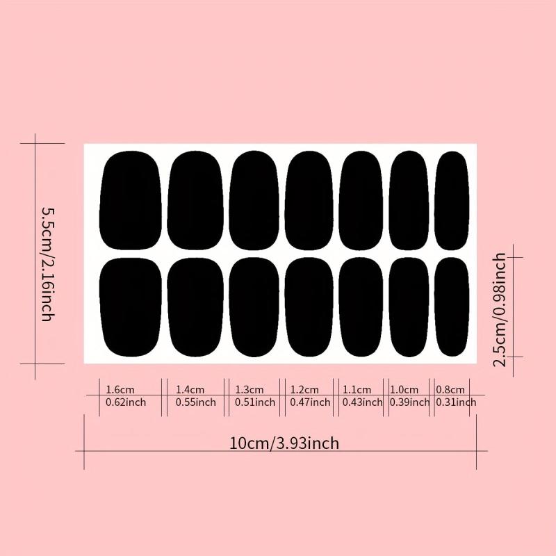 Colorful Full Cover Nail Decal Strips With Nail Art