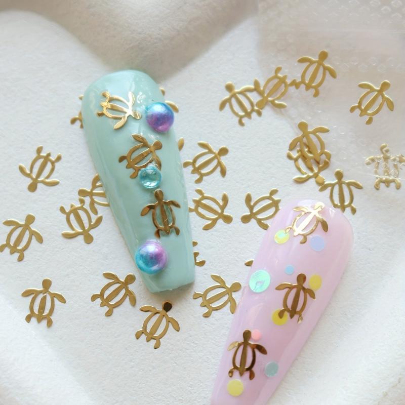 Turtle Copper Nail Art Stickers - DIY Nail Decor