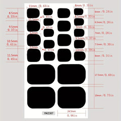 Glitter Summer Style Toe Nail Sticker Full Cover Toe Nail Art Supplies