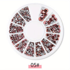 Crystal Nail Art Rhinestone Silver Clear Flat Bottom Mixed Sizes DIY Nail Art