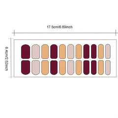 Glitter Self Adhesive Nail Polish Strips Manicure Decoration Kit for Women Girls