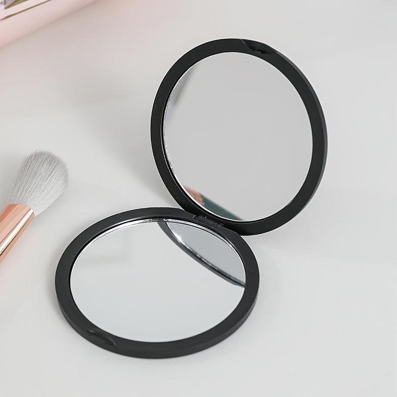 Mini Makeup Mirror Compact Round Double Side Folding Cosmetic Touch up Mirror