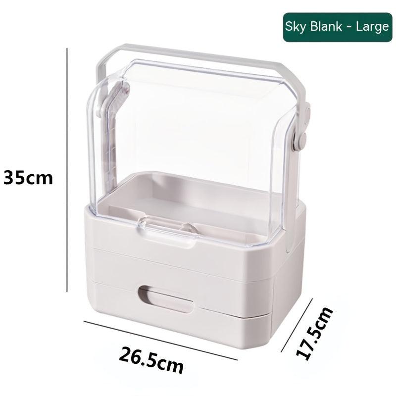 Makeup Case with Drawers & Transparent Cover
