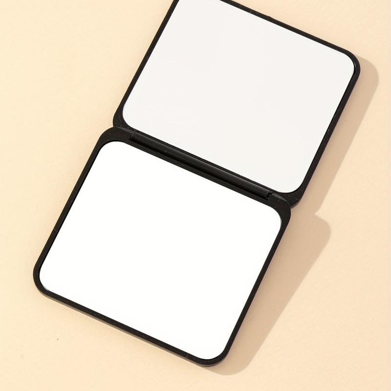 Heart Pattern Square Makeup Mirror Double Side Folding Beauty Mirror