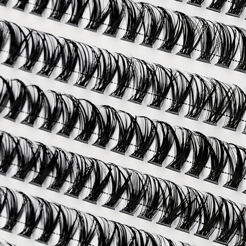 240pcs Cluster Lashes D Curling Long Individual Lashes Faux Mink False Eyelashes