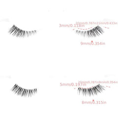 7 Pairs Fox Eye Lashes Mixed Length D Curling Natural Looking Synthetic Mink