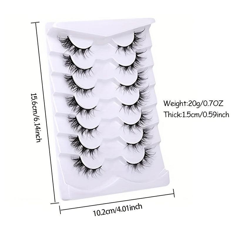 Wispy Lash Cluster Extension Cat Eye False Eyelashes 7 Pairs