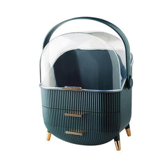 Clear Makeup Organizer with Lipstick and Skincare Holders