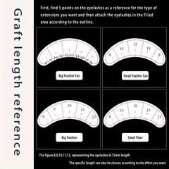 140pcs Eyelash Mapping Stickers 3D Eye Pads Patch Self Adhesive Practice Lashes