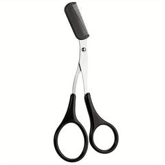 2pcs Stainless Steel Eyebrow Trimmer with Comb - Hair Removal and Shaping