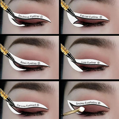 4 Style Eyeliner & Eyeshadow Stencil Kit - Create Perfect Looks