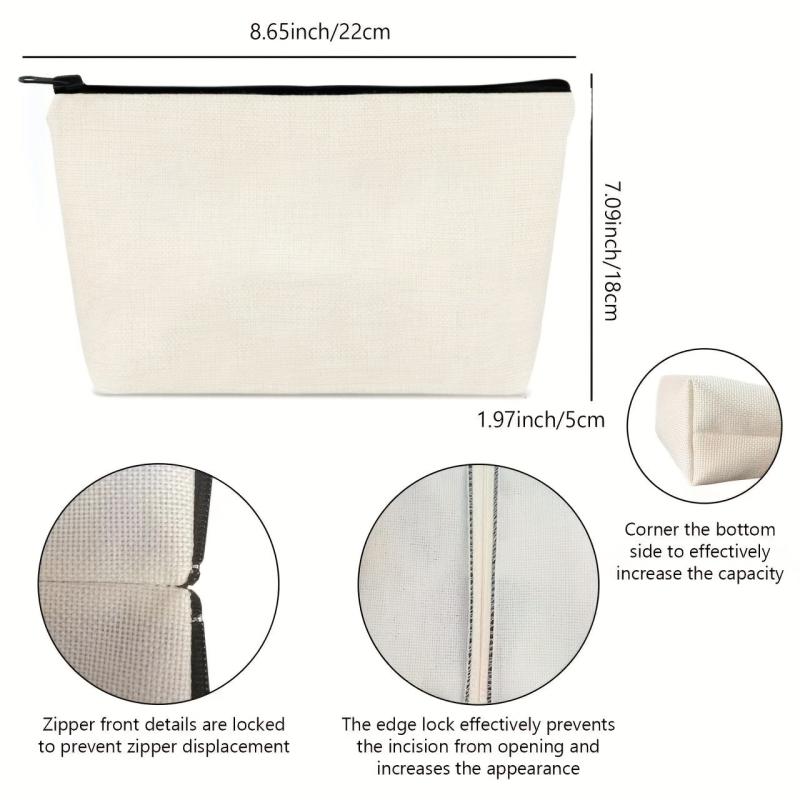 Funny Canvas Cosmetic Bag Makeup Bags Travel Bag Birthday Women