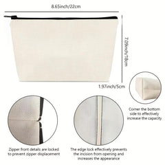 Funny Canvas Cosmetic Bag Makeup Bags Travel Bag Birthday Women