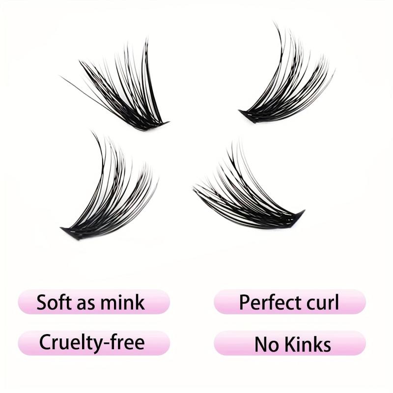 240pcs 40D DIY D Curling Individual Faux Mink False Eyelashes 0 07 9 16mm