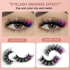 7 Pairs Colored 3D Mink Lashes Fluffy Curly False Eyelashes