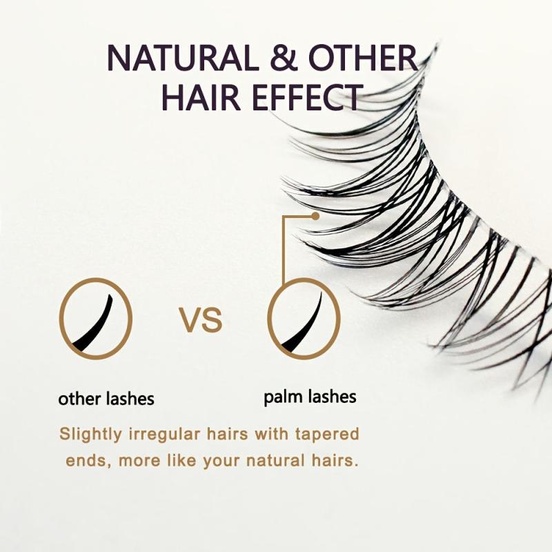Natural Look Short False Eyelashes Clear Band