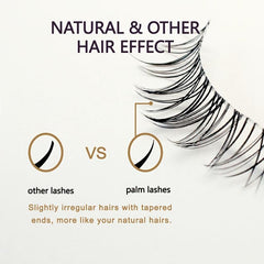 Natural Look Short False Eyelashes Clear Band