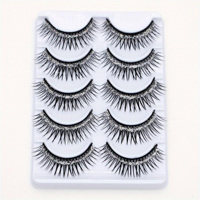 Glitter Sequins False Eyelashes for Dance and Stage Performance