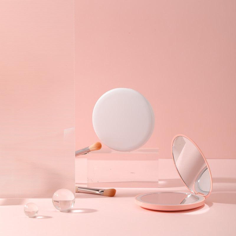 Mini LED Makeup Mirror - Double Sided Folding and Light - Travel Size