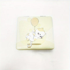 Cat Pattern Makeup Mirror Mini Compact Portable Pocket Mirror