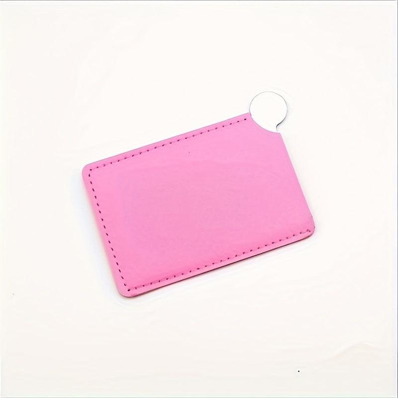 Stainless Steel Mini Makeup Mirror with Case, Travel Size Handheld Unbreakable