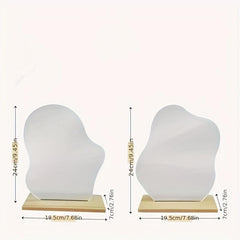 Cloud Shape Irregular Mirror Acrylic Vanity Mirror Frameless Wavy Mirrors