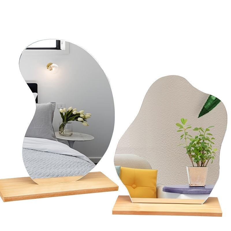 Cloud Shape Irregular Mirror Acrylic Vanity Mirror Frameless Wavy Mirrors