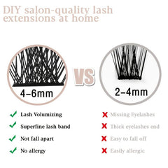 126 Clusters Mega Volume C Curl Eyelashes for DIY Extensions