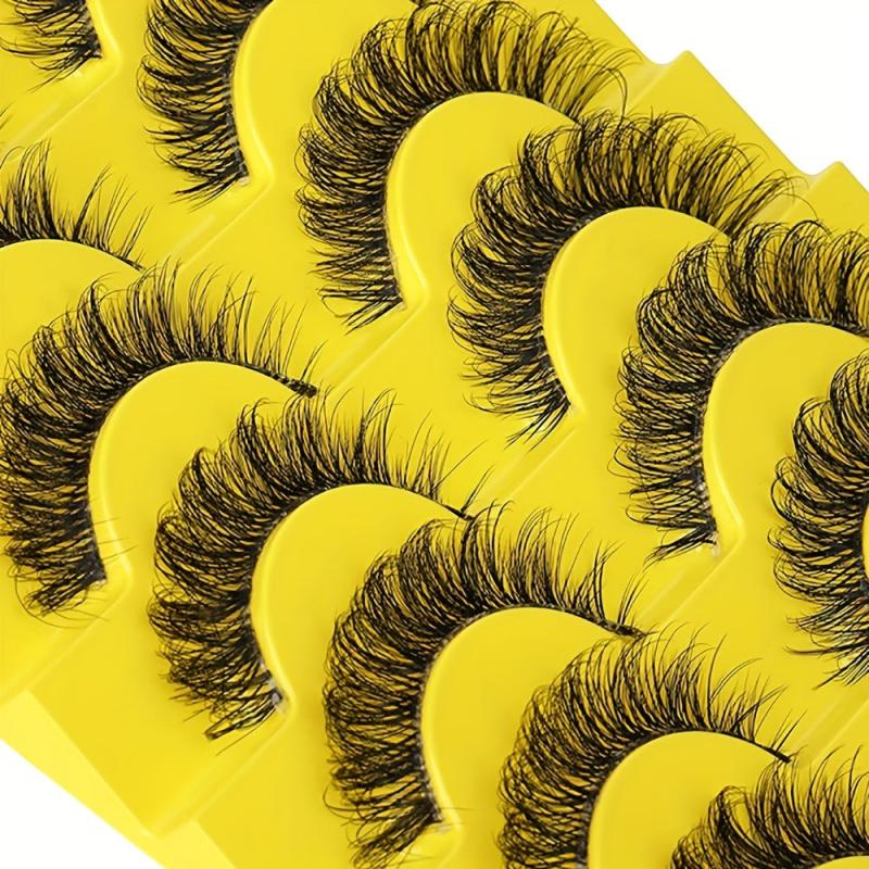 10 Pairs Fluffy Wispy Curly Natural Volume Thick Faux Mink Lashes for Women