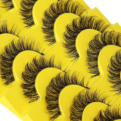 10 Pairs Fluffy Wispy Curly Natural Volume Thick Faux Mink Lashes for Women