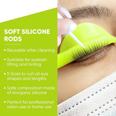 5 Pairs Silicone Eyelash Pads Rods for Lash Lift Eyelash Perming Curler