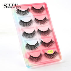 5 Pairs Natural Looking Faux Mink Lashes for Instant Glam