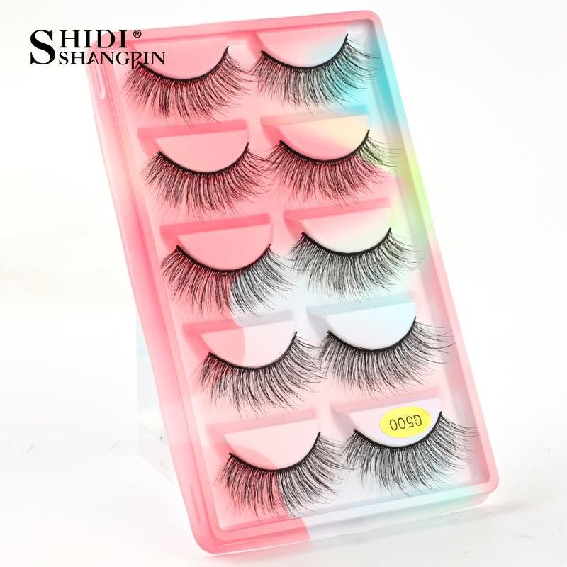 5 Pairs Natural Looking Faux Mink Lashes for Instant Glam