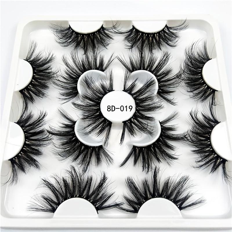 7 Pairs Dramatic 3D Mink False Eyelashes for Makeup Look