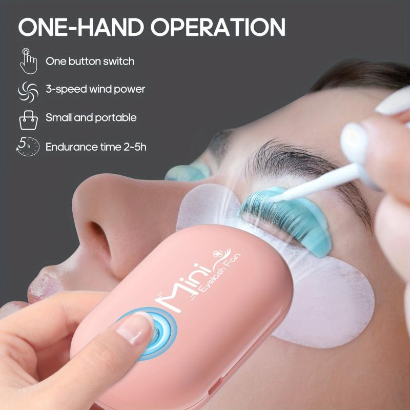 Mini Lash Fan Portable Fan Dryer Rechargeable Type C Fan