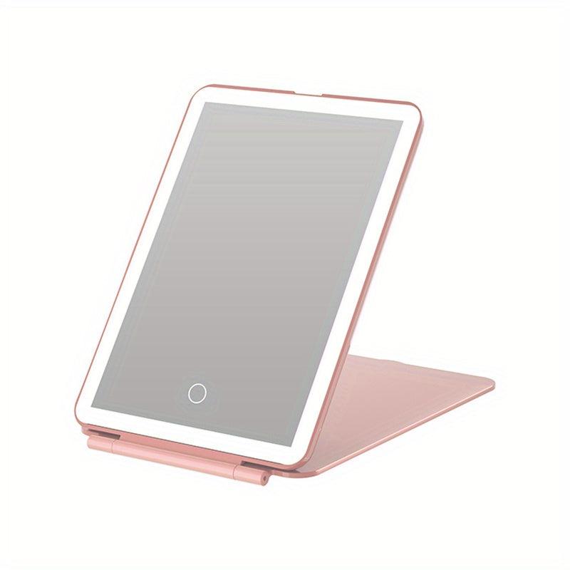 LED Makeup Mirror Folding Beauty Mirror 3 Lighting Modes Touch Screen Vanity