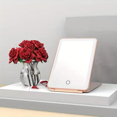 LED Makeup Mirror Folding Beauty Mirror 3 Lighting Modes Touch Screen Vanity