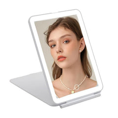 LED Makeup Mirror Folding Beauty Mirror 3 Lighting Modes Touch Screen Vanity