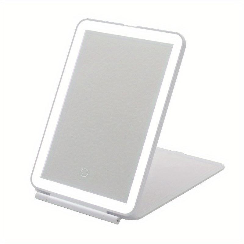 LED Makeup Mirror Folding Beauty Mirror 3 Lighting Modes Touch Screen Vanity