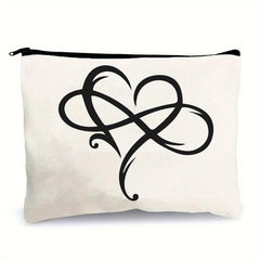 Heart Shaped Print Cosmetic Bag Makeup Bags Travel Essential