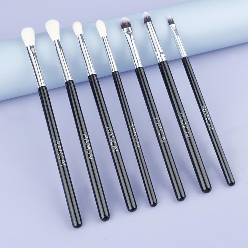 7pcs Eyeshadow Brush Eye Blender Kit Wooden Handle Vegan Makeup Tool