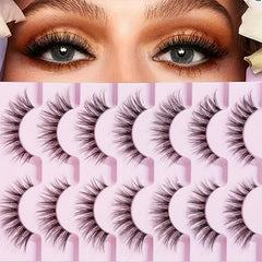 Cat Eye Lashes Winged End Eyelashes - Natural Wispy Long Crisscross Extension