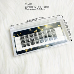 D Curl Volume Lash Clusters for DIY Extensions 100 Clusters 12 14 16mm Mix