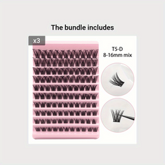 110Pcs DIY Eyelash Extensions 8 16mm False Lashes D Curling Natural Look