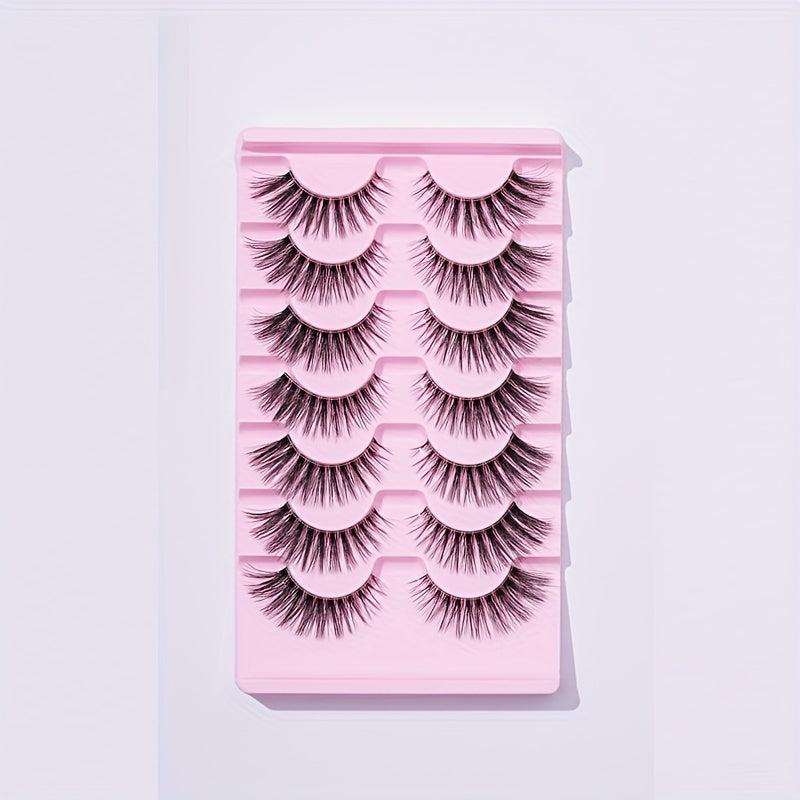 7 Pairs Clear Band Lash Extension for Makeup