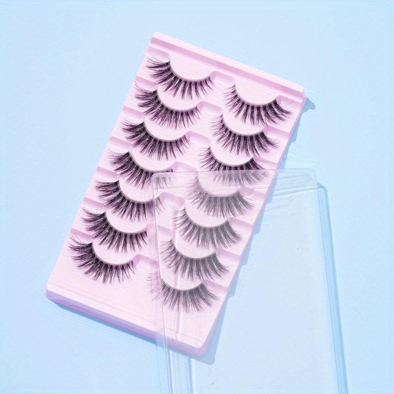 7 Pairs Clear Band Lash Extension for Makeup
