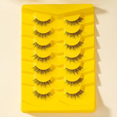 10 Pairs 8D False Eyelashes Half Eye Cat Eye Fluffy Faux Mink Soft Thick Lashes